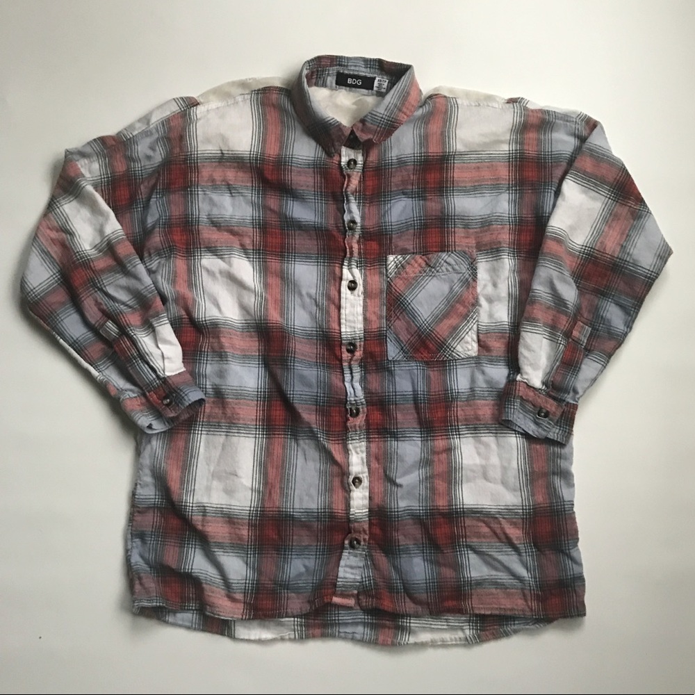 BDG Urban Outfitters Flannel Lace Plaid Shirt XS